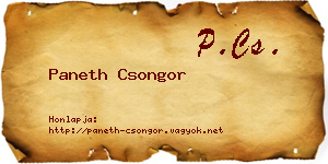 Paneth Csongor névjegykártya